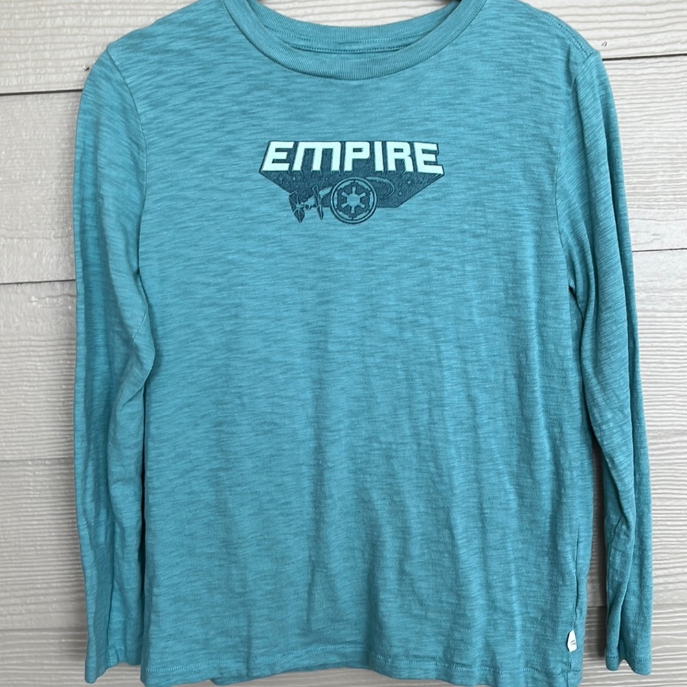Boys GAP 3D Star Wars Empire Long Sleeve Tee Size Large